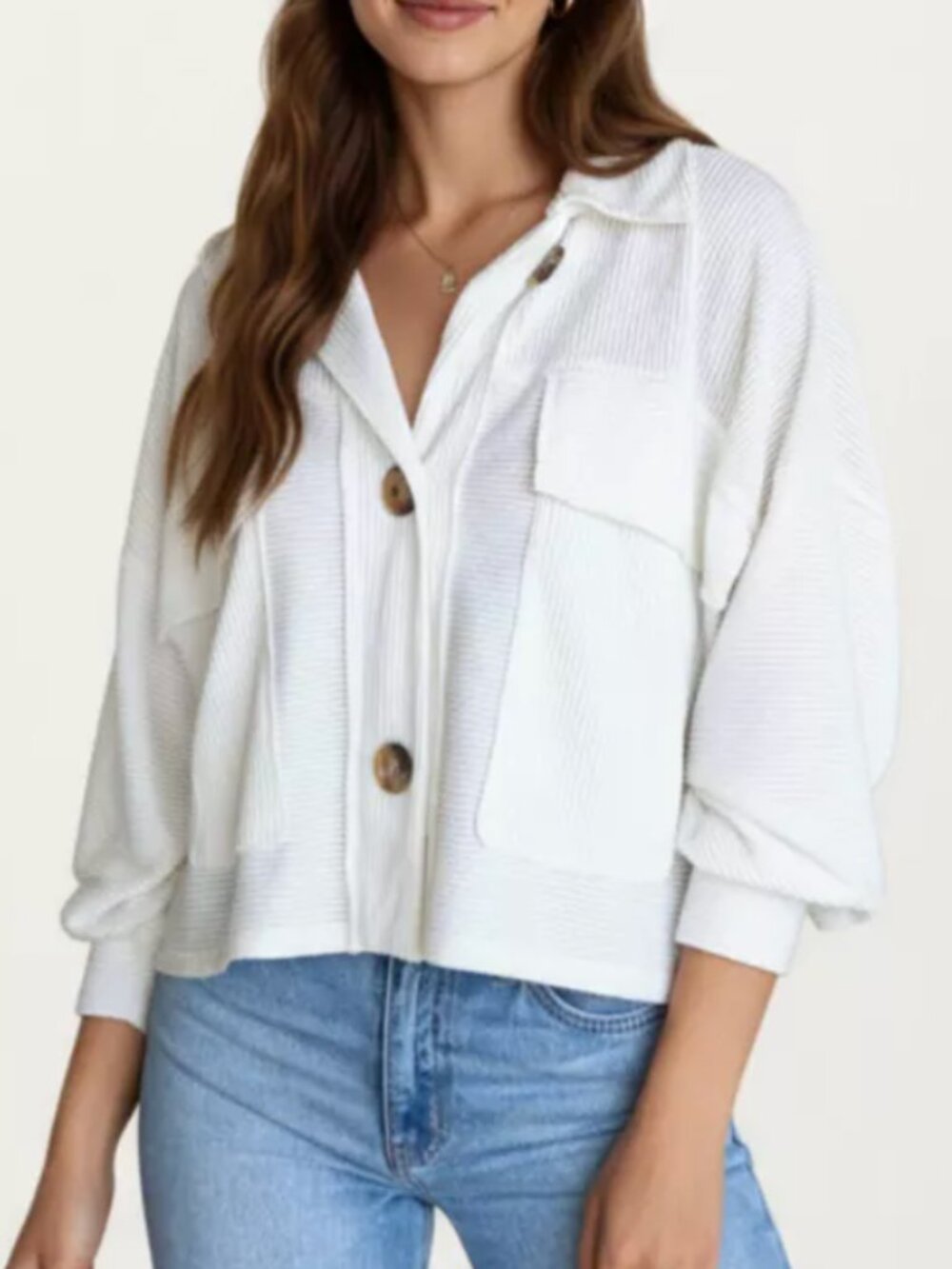 BUCKETLIST Women's Cream Utility Jacket